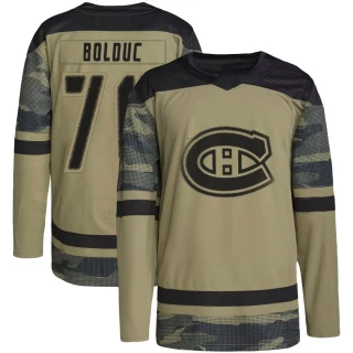 Youth Zack Bolduc Montreal Canadiens Camo Authentic Military Appreciation Practice Jersey