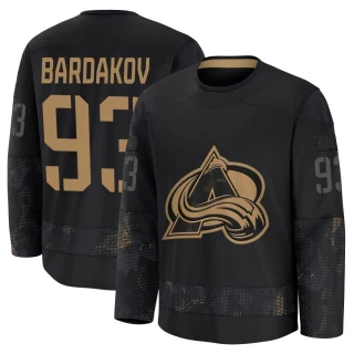 Youth Zakhar Bardakov Colorado Avalanche Black Premium 2024 Military Appreciation Practice Jersey