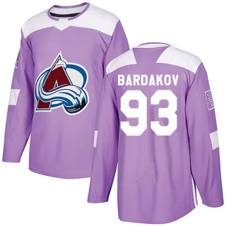 Youth Zakhar Bardakov Colorado Avalanche Purple Authentic Fights Cancer Practice Jersey
