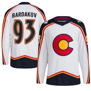 Youth Zakhar Bardakov Colorado Avalanche White Authentic Reverse Retro 2.0 Jersey
