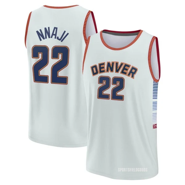 Youth Zeke Nnaji Denver Nuggets Fast Break Silver 2022/23 City Edition Jersey