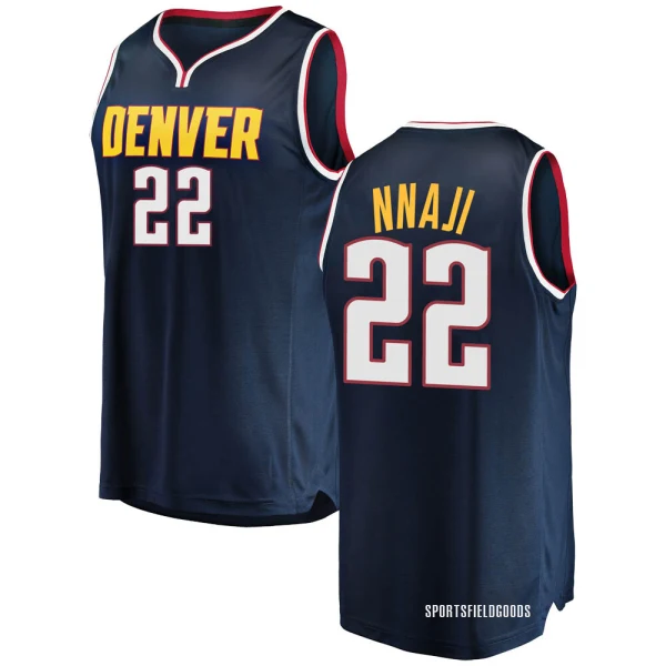 Youth Zeke Nnaji Denver Nuggets Navy Fast Break 2018/19 Jersey - Icon Edition
