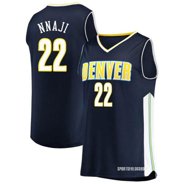 Youth Zeke Nnaji Denver Nuggets Navy Fast Break Jersey - Icon Edition