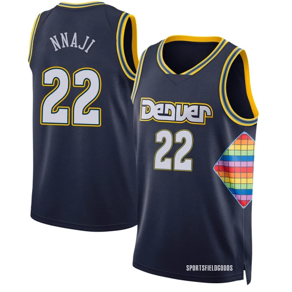 Youth Zeke Nnaji Denver Nuggets Navy Swingman 2021/22 City Edition Jersey