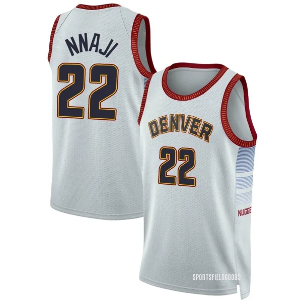 Youth Zeke Nnaji Denver Nuggets Swingman Silver 2022/23 City Edition Jersey