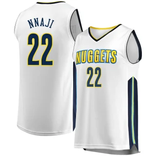Youth Zeke Nnaji Denver Nuggets White Fast Break Jersey - Association Edition