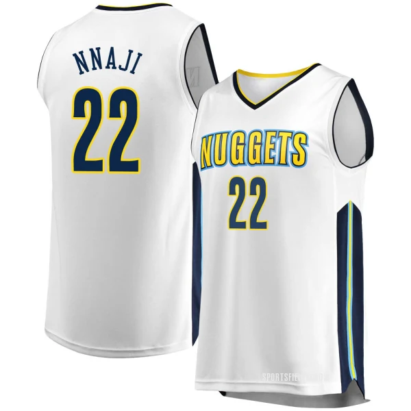 Youth Zeke Nnaji Denver Nuggets White Fast Break Jersey - Association Edition