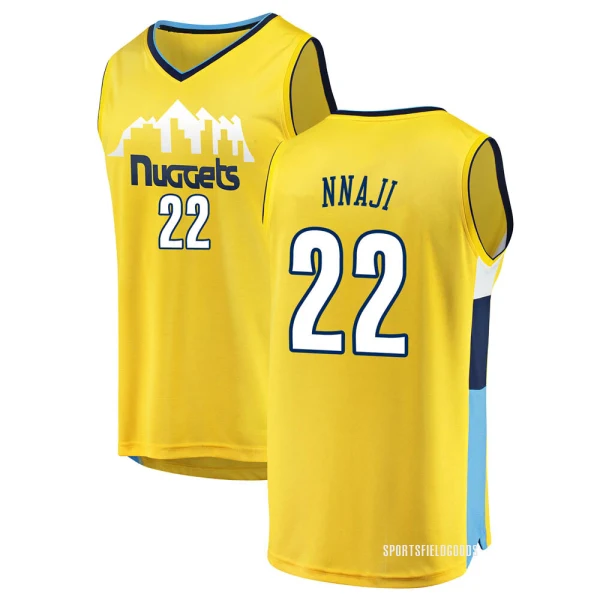 Youth Zeke Nnaji Denver Nuggets Yellow Fast Break Jersey - Statement Edition