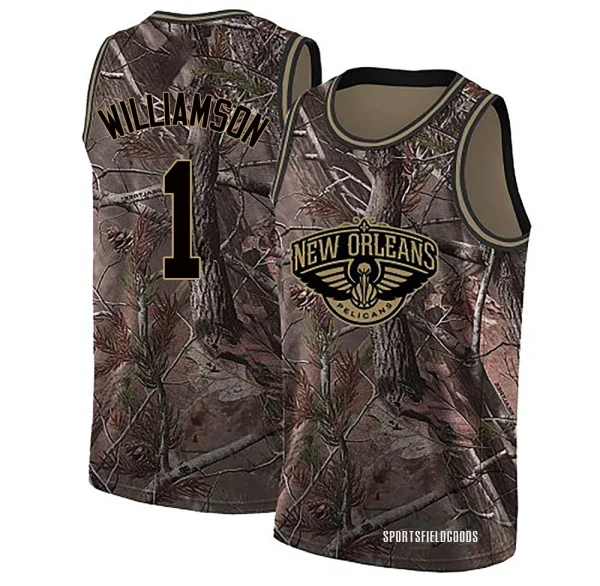 Youth Zion Williamson New Orleans Pelicans Camo Swingman Realtree Collection Jersey