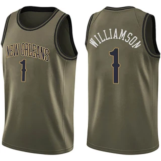 Youth Zion Williamson New Orleans Pelicans Green Swingman Salute to Service Jersey