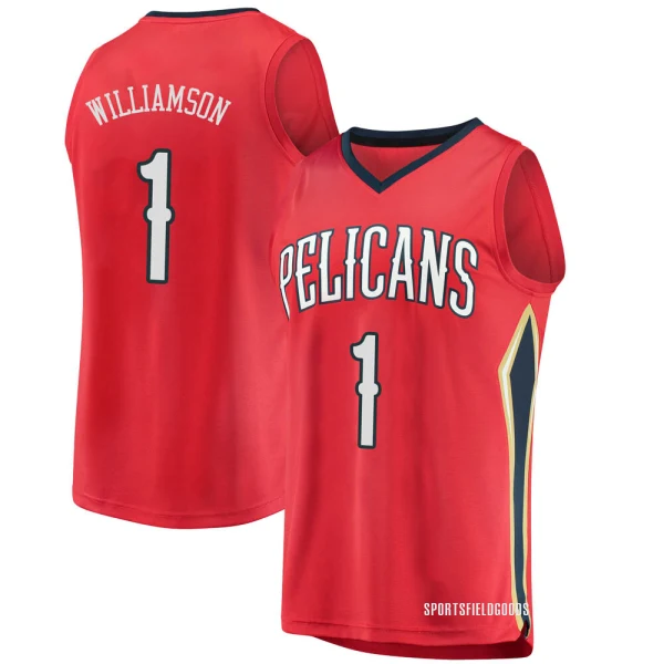 Youth Zion Williamson New Orleans Pelicans Red Fast Break Jersey - Statement Edition