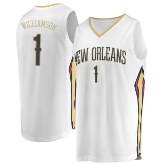 Youth Zion Williamson New Orleans Pelicans White Fast Break Jersey - Association Edition