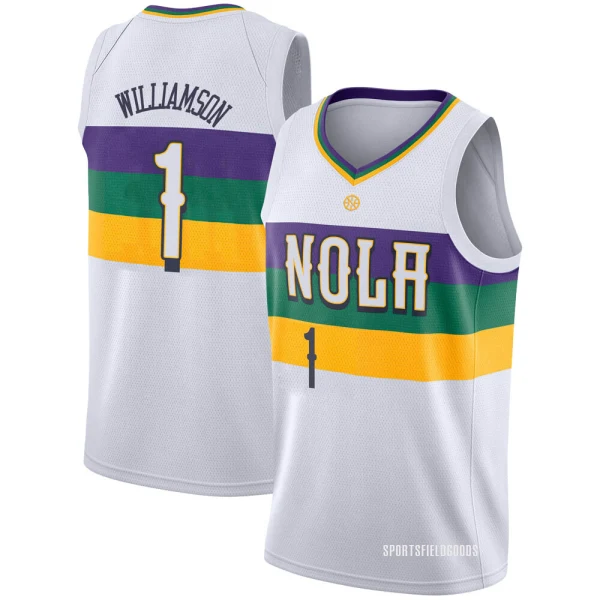 Youth Zion Williamson New Orleans Pelicans White Swingman 2018/19 Jersey - City Edition