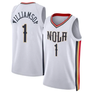 Youth Zion Williamson New Orleans Pelicans White Swingman 2021/22 City Edition Jersey