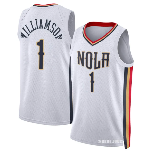 Youth Zion Williamson New Orleans Pelicans White Swingman 2021/22 City Edition Jersey